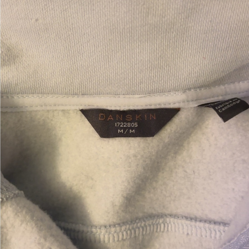 Danskin light blue Fleece half zip